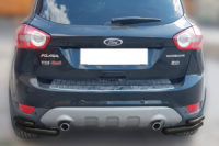 Задние двойные уголки AK003-double Черный (2 шт., нержавейка) для Ford Kuga 2008-2013 гг