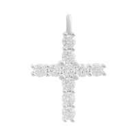 Серебряный крестик CatalogSilver с фианитами (2191704)