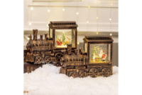 Новорічний сніжний світильник-декор LED «Паровоз» (HC-D013) (Розмір 24,4x8,5x18,5см)