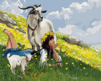 Картина за номерами «Пастушка на горі» 40х50см