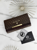 Жіночий гаманець Michael Kors великий подвійний коричневий