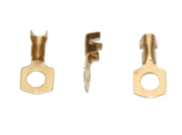 Наконечник латунний автомобільний № 046 що затискається д отвору під гвинт 6,2 мм, для проводу 0,5-2,5 мм кв
