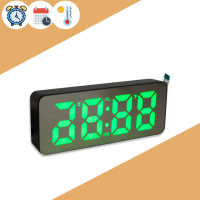 Часы электронные настольные Gaosiio DS-3821L зеркальные часы с термометром - электронный будильник