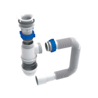 Сифон для раковини з пластмасовим випуском і гнучким відведенням 1½«×Ø40/50мм TAU (9841754)