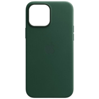 Шкіряний чохол для Apple iPhone 14 Plus (6.7«») - Leather Case (AA) with MagSafe Military green - купити в SmartEra.ua