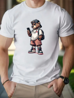 Біла чоловіча футболка з ДТФ (короткий рукав)