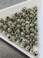 Металлические бусины «шар» Размер - 5 мм. (отв.2 мм)Цвет - сталь. Упаковка 10 шт