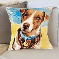 Подушка патриотическая 3D «Пес Патрон бажає мирного неба всій Україні» 2706_E 12737 50х50 см