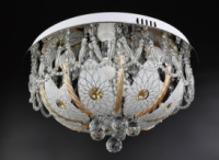 Люстра потолочная с цветной LED подсветкой и авто отключением с пультом 5668/500 Белый 26х50х50 см.