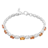 Серебряный браслет CatalogSilver с Натуральным золотим кварцем 3.46ct, вес изделия 8,91 гр (2166597) 1720 размер