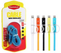 Кабель USB 2 в 1 microUSB/IPHONE REDDAX RDX-339 блискавка