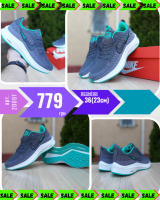 Nike Flyknit Lunar 3 серые с зеленым