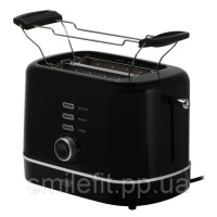 Тостер Adler AD 3224 black, 7 рівнів обсмажування, решітка для булочок, 850 Вт