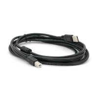 Кабель USB 2.0 AM/BM, 3.0m, 1 феррит, Black, Пакет Q200