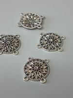 .Коннектор. Размер - 2,6 см. Цвет - серебро. Цена указана за 1 шт.