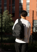 Мужской  Рюкзак ТОП продажу  -  чорний тканевий