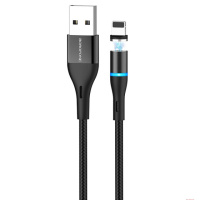 Кабель заряджання Apple Borofone BU16 Skill magnetic USB to Lightning (1.2m) Чорний - купити в SmartEra.ua