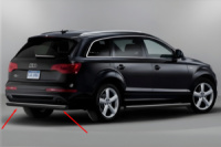 Задняя защита AK002 Черная (нерж. сталь) для Ауди Q7 2005-2015 гг