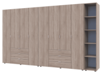 Комплект шкафов для одежды Doros Гелар (3 шт.) 348,2х49,5х203,4 см Дуб сонома (DRS-011166)