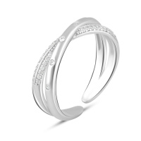 Серебряное кольцо CatalogSilver с фианитами, вес изделия 2,92 гр (2085294) 18 размер