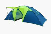 Палатка 6-ти местная Green Camp 1002  синий с салатовым (GC-1002)