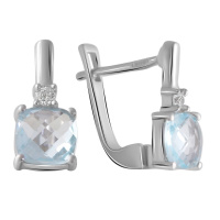 Серебряные серьги CatalogSilver с натуральным топазом 2.541ct (2049821)