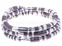 Чокер черно-серебристый