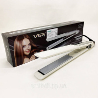 Плойка для волосся VGR V-518 WHITE випрямляч з керамічними пластинами