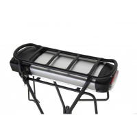 Литий ионный аккумулятор Samsung 36v17.5Ah в комплекте с багажником, отсеком для контроллера, с  зарядным устройством в комплекте