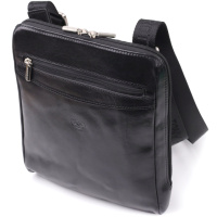 Мужская сумка через плечо из гладкой натуральной кожи Tony Perotti 20855_1 (9137-20 nero) Черный