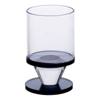 Подсвечник стеклянный 6×10 см на одну свечу подсвечник бокал на ножке декоративный Серый HP-4-19S