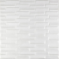 3D панель самоклеющаяся кладка 770х700х5мм Белая (031) SW-00000167