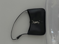 Сумка Yves Saint Laurent Le 5 A 7 гладкий чорний срібло