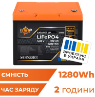 Акумуляторна батарея LogicPower LP LiFePO4 12,8V - 100 Ah (1280Wh) (BMS 100A/50А) пластик Smart BT (LP24662)