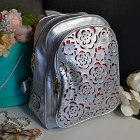 Жіночий рюкзак «Roses» Срібло