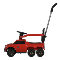 Дитяча каталка-толокар 2 в 1 з батьківською ручкою і MP3 для музики Bambi M 5900EL-3 Червоний.