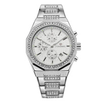 Механічний годинник Forsining 8314 Silver-White Steel з автопідзаводом та календарем