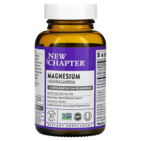 Магній та Ашваганда, Magnesium + Ashwagandha, New Chapter, 30 таблеток
