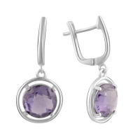 Срібні сережки SilverBreeze з александритом 8.843ct (2089209)