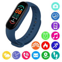 Фитнес браслет FitPro Smart Band M6 (смарт часы, пульсоксиметр, пульс). Цвет: синий