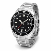 Чоловічий годинник Casio MDV-107D-1A1 — кварцовий дайвер з нержавіючої сталі, 20 ATM