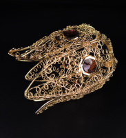 Плафон патрон E27 222-gd 8х11х14 см золотистый