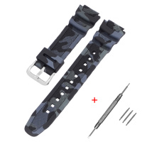 Ремінець Casio accessories для G-Shock AQ-S800 та AE-1200, чорний камуфляж, полімерний (1051-0979)