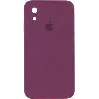 Чохол Silicone Case Square Full Camera Protective (AA) Для Apple iPhone XR (бордовий / Maroon) - купити в SmartEra.ua