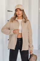 Флісова жіноча кофта на блискавці Jacket« | Норма та батал Бежевий, 46-48