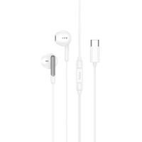 Наушники проводные вкладыши Hoco M123 Type-C white