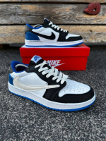 Кросівки Nike Air Jordan 1 Low x Travis Scott (біло-сині)