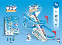 Інтерактивна дитяча іграшка трек з пінгвінятами на магнітах із музикою і світловими ефектами Happy Penguin