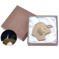 Турбо-зажигалка Apple в подарочной упаковке 41687. Цвет: золотой