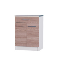 Кухонный модуль нижний с шухлядой Эверест Эко 600 ясень шимо темный/белый (без столешницы) 60х46х82 см (DTM-2903)